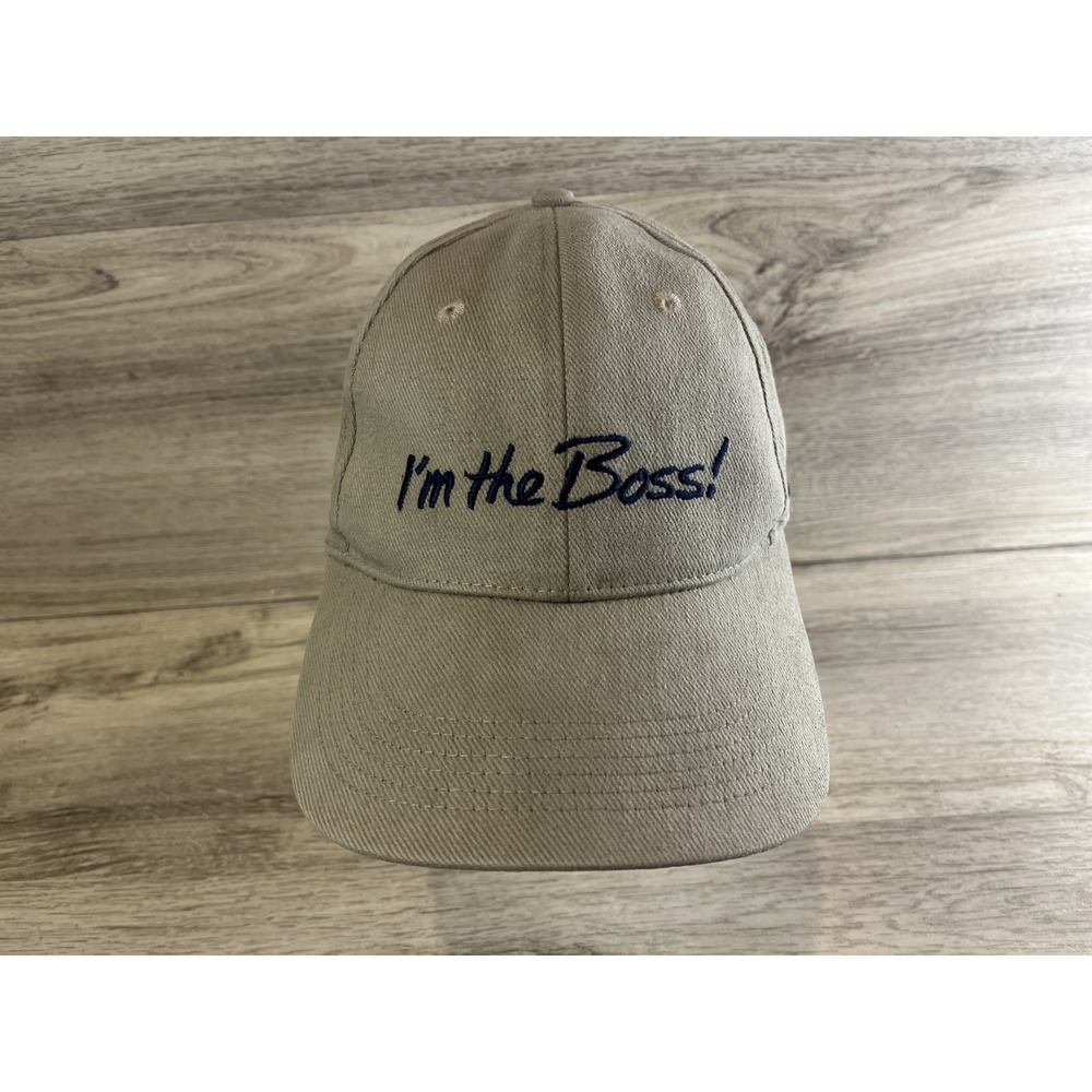 I'm The Boss Big Dogs Hat Adult Strapback One Size Cotton‎ Gray Adjustable